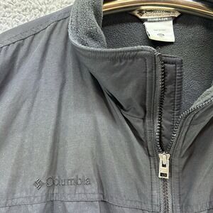 Columbia Jacket Men's 2XL Black Fleece Lined Full Zip Warm Winter Coat Outdoor
